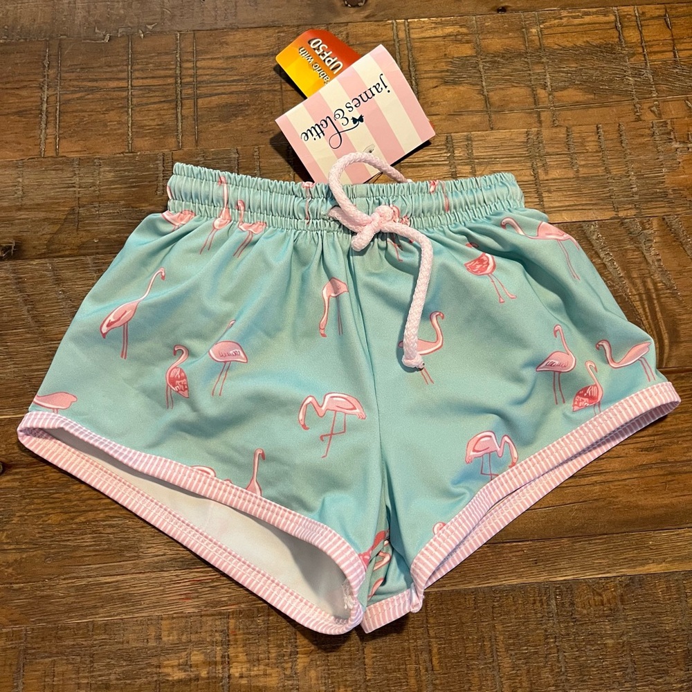 NWT James and Lottie Flamingo trunks
